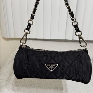 Prada Black Quilted Wristlet